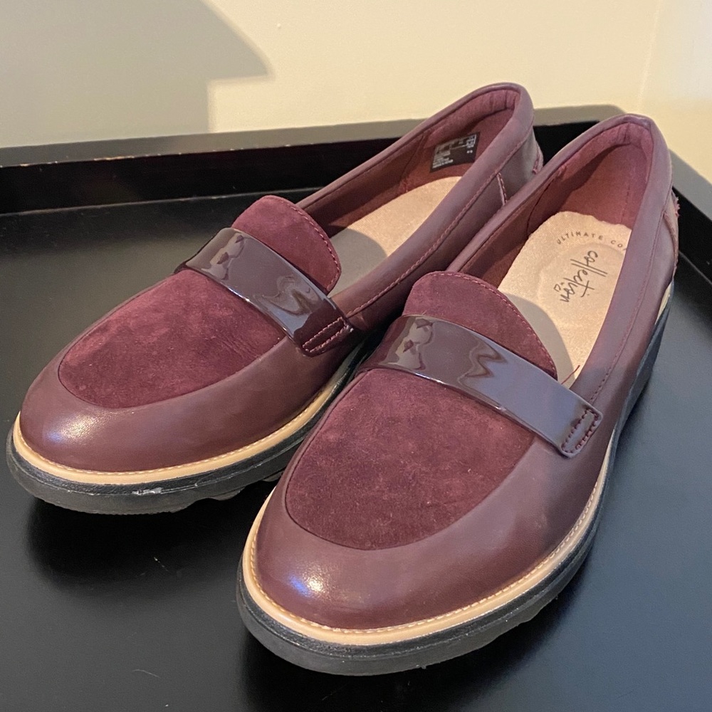 Burgundy Loafers.